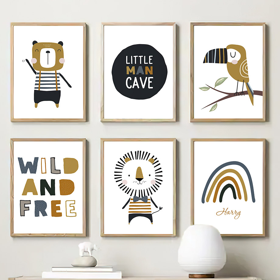 Baby Nursery Posters - Pôsteres e impressões de leão, urso