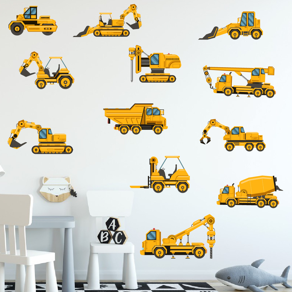 Baby Nursery Needs - Escavadeira dos desenhos animados engenharia carro