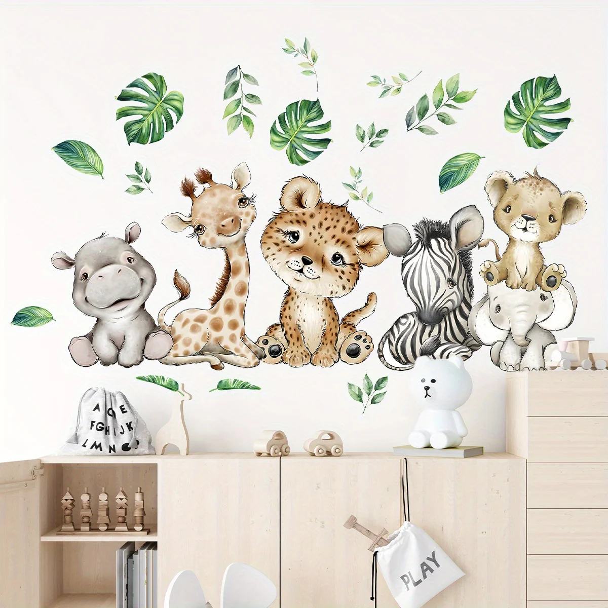 Baby Nursery Decals - 1pc dos desenhos animados bonito hipopótamo