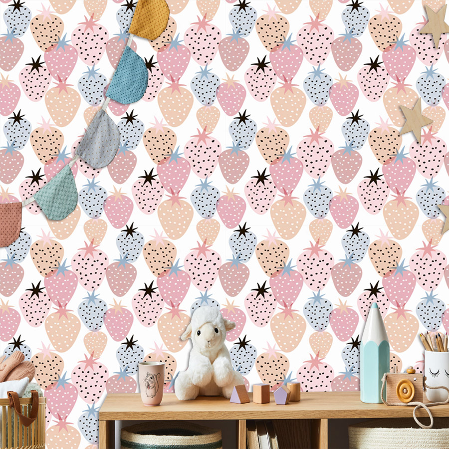 Baby Nursery Mural Wallpaper - Papel de Parede Adesivo com Estampa