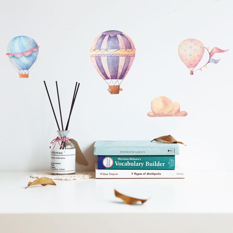 Baby Nursery Hot Air Balloon - Adesivo de parede criativo e colorido