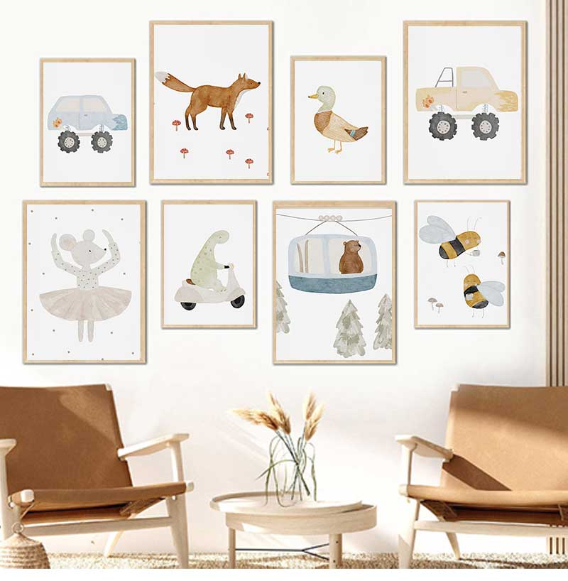 Baby Nursery Posters - Pôsteres e impressões de desenhos animados