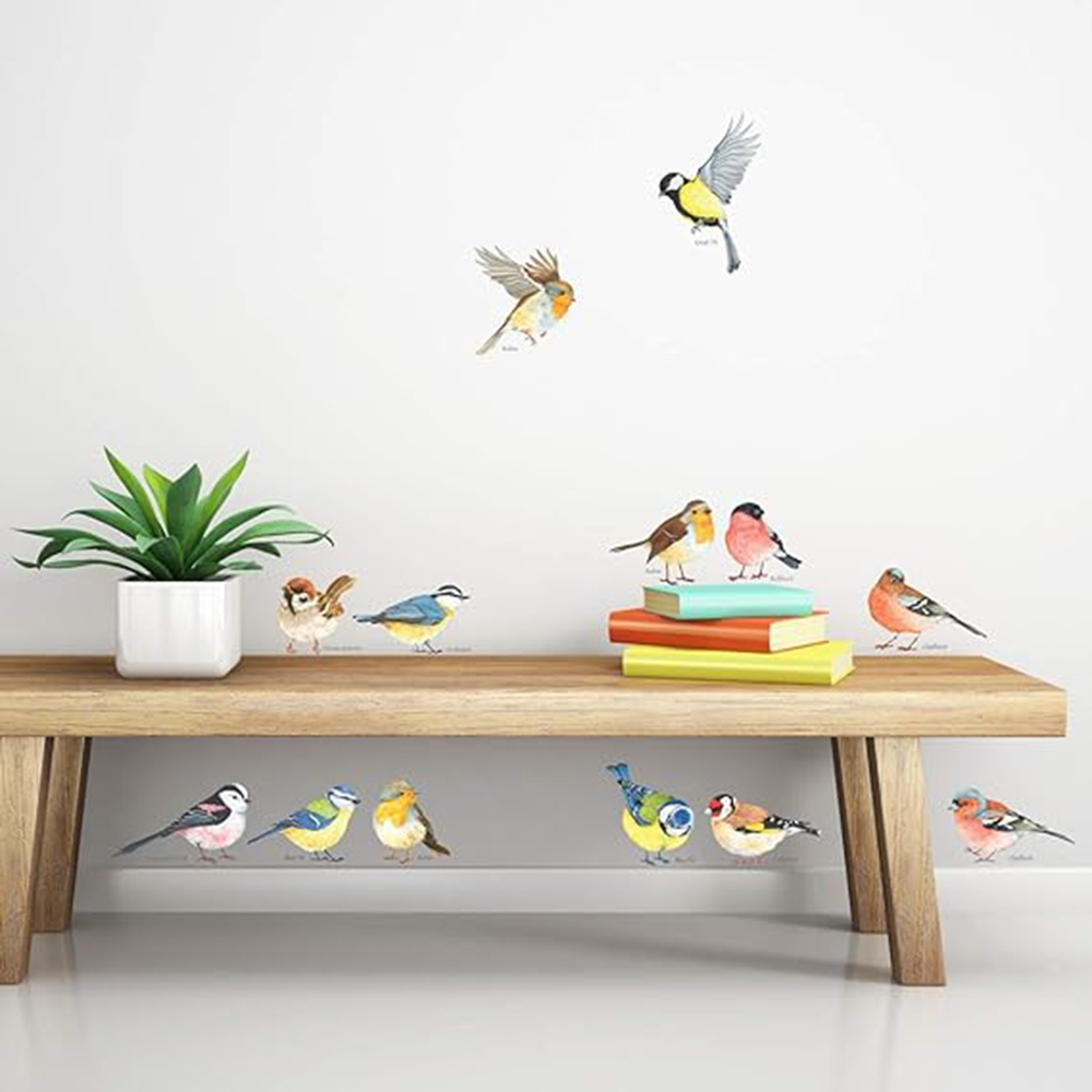 Baby Nursery Panelling - 13 pçs pequenos pássaros adesivo de