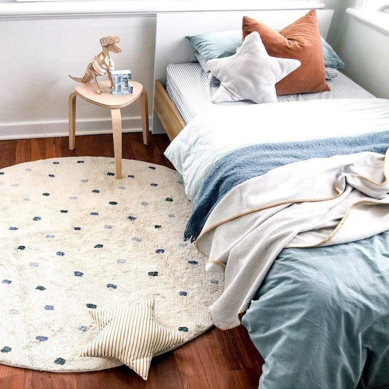 Baby Nursery Fabric - Tapete Fofo Redondo para Crianças, Tapete