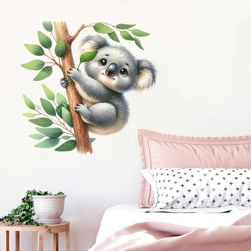 Baby Nursery Mural Wallpaper - Adesivo de Parede Fofo de Coala