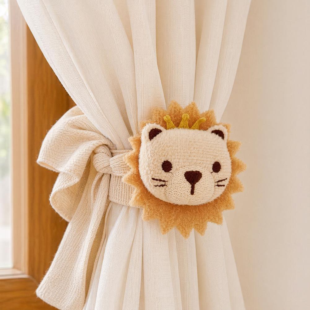 Baby Nursery Fabric - Prendedor de Cortina de Pelúcia Leão,