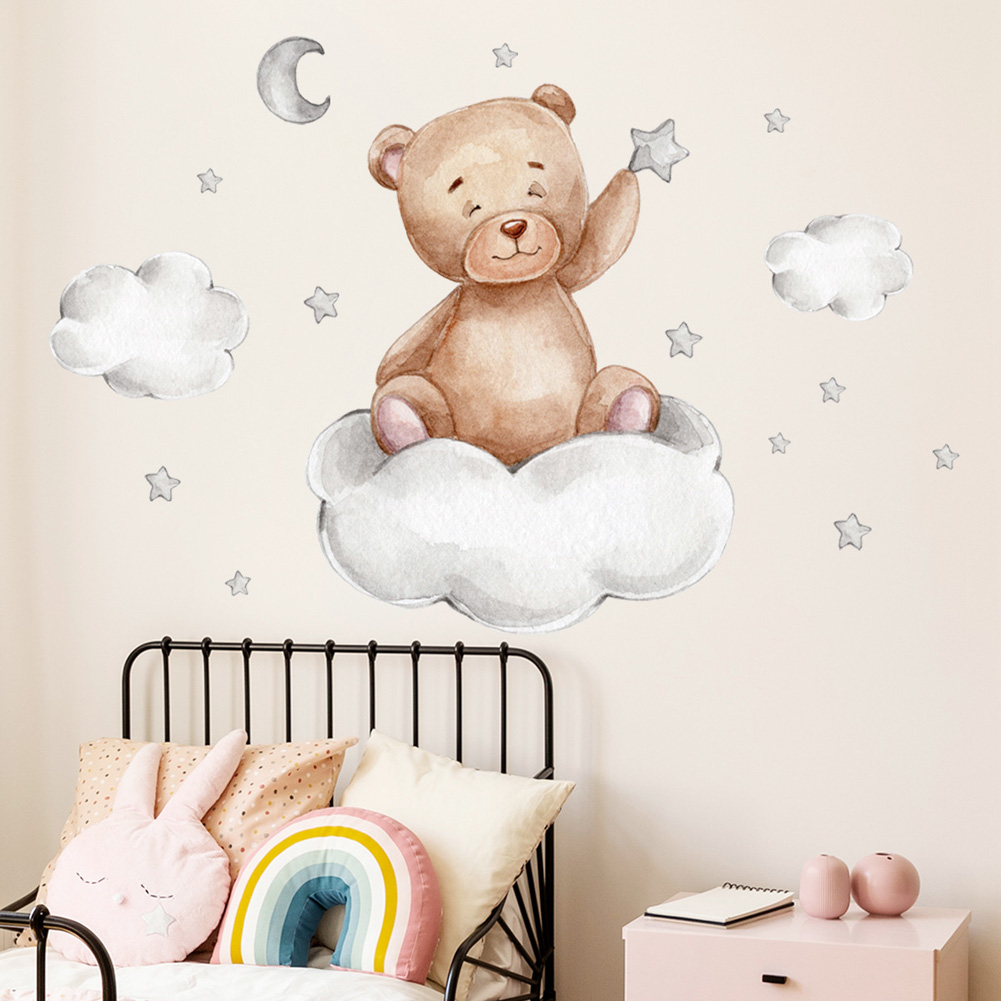 Baby Nursery Mural Wallpaper - Adesivos de parede com estrelas e