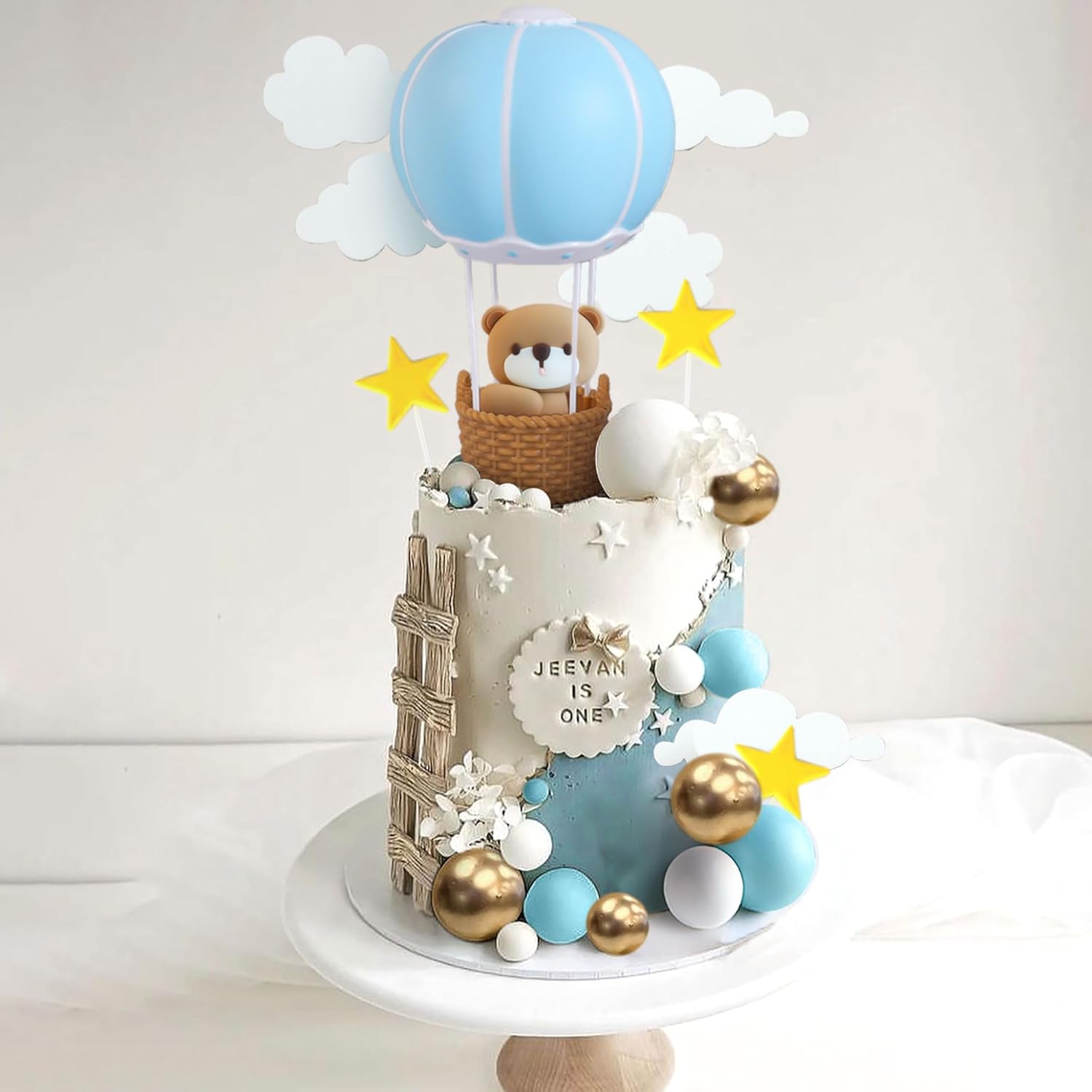 Laventy azul rosa urso decoraç - Baby Nursery Hot Air Balloon avaliação e preço