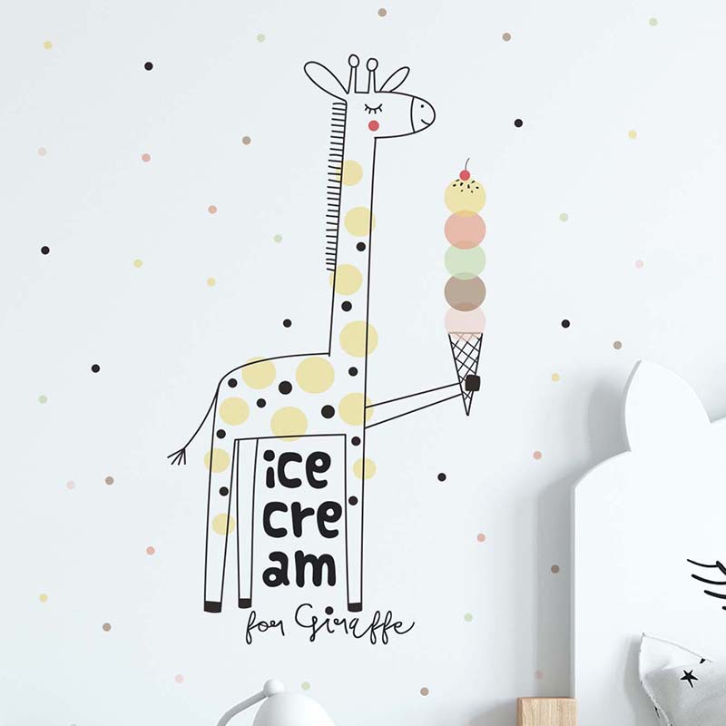 Adesivo de parede girafa sorve - Baby Nursery Mural Wallpaper avaliação e preço