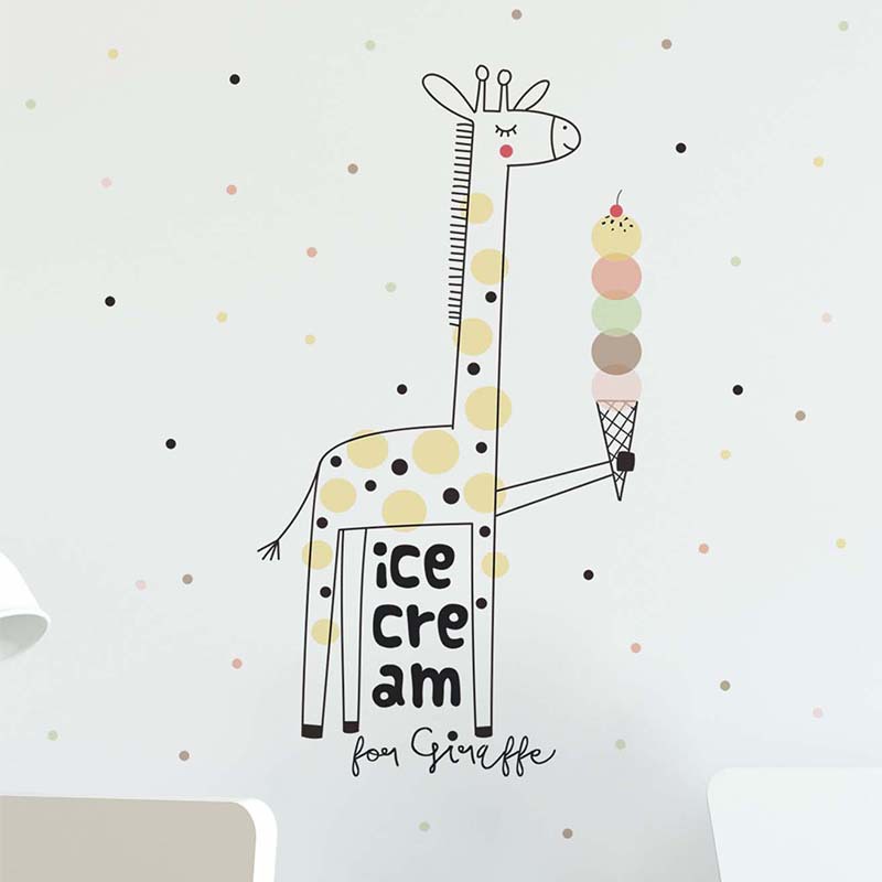 Adesivo de parede girafa sorve - Baby Nursery Mural Wallpaper avaliação e preço