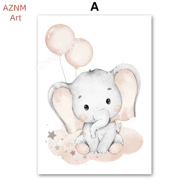 Pôsteres de elefante, balão, a - Baby Nursery Needs avaliação e preço