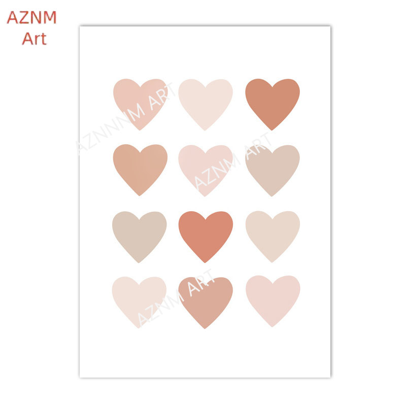 1/3 pçs, desenho animado coraç - Baby Nursery Posters avaliação e preço