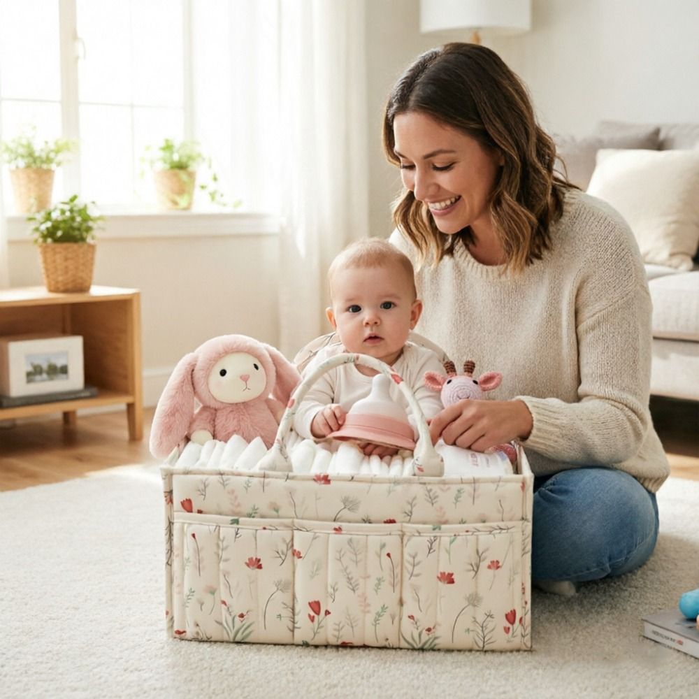 Organizador de Fraldas Floral  - Baby Nursery Essentials avaliação e preço