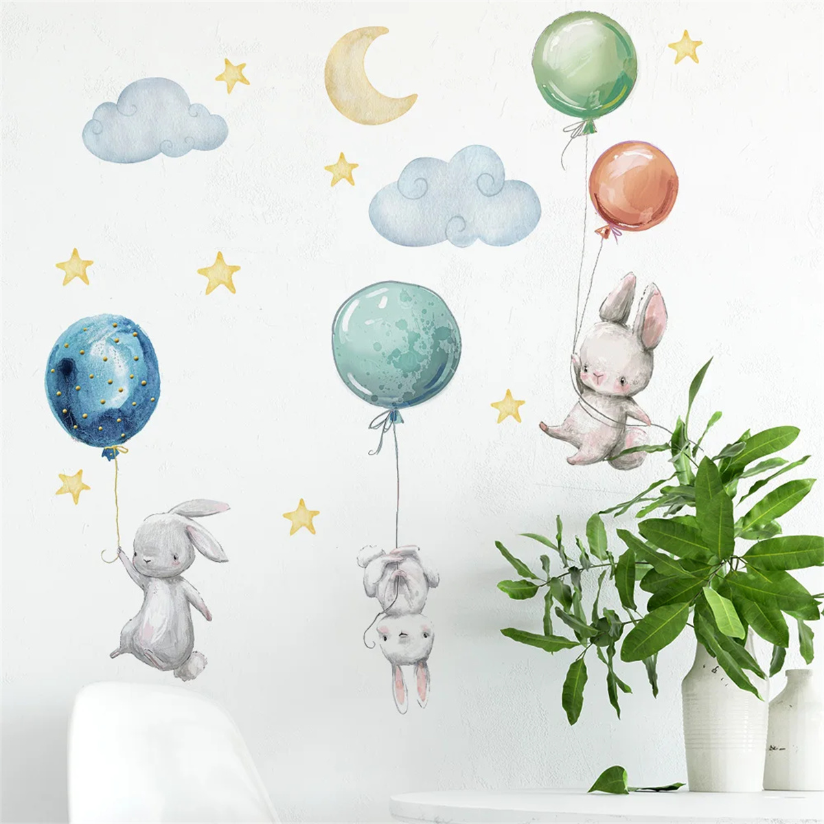 Adesivos de Parede de Animais  - Baby Nursery Hot Air Balloon avaliação e preço
