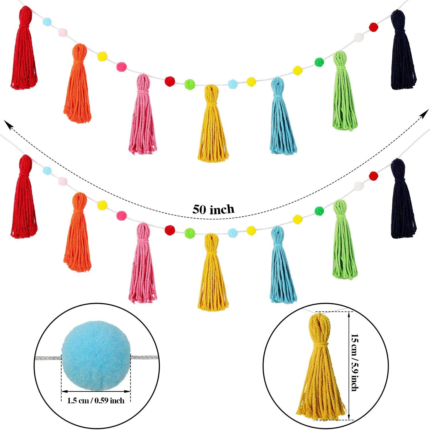 3 pçs colorido arco-íris boho  - Baby Nursery Fabric avaliação e preço