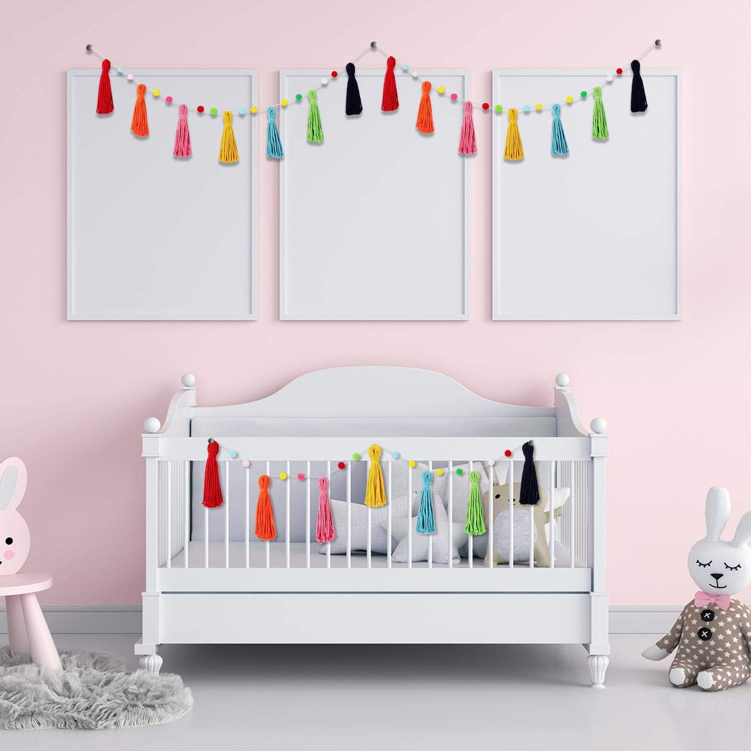 3 pçs colorido arco-íris boho  - Baby Nursery Fabric avaliação e preço