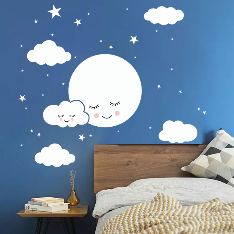 Branco dos desenhos animados s - Baby Nursery Mural Wallpaper avaliação e preço