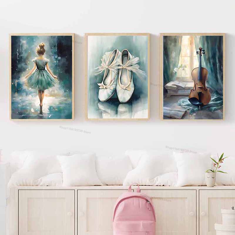 Pintura em aquarela de menina  - Baby Nursery Posters avaliação e preço