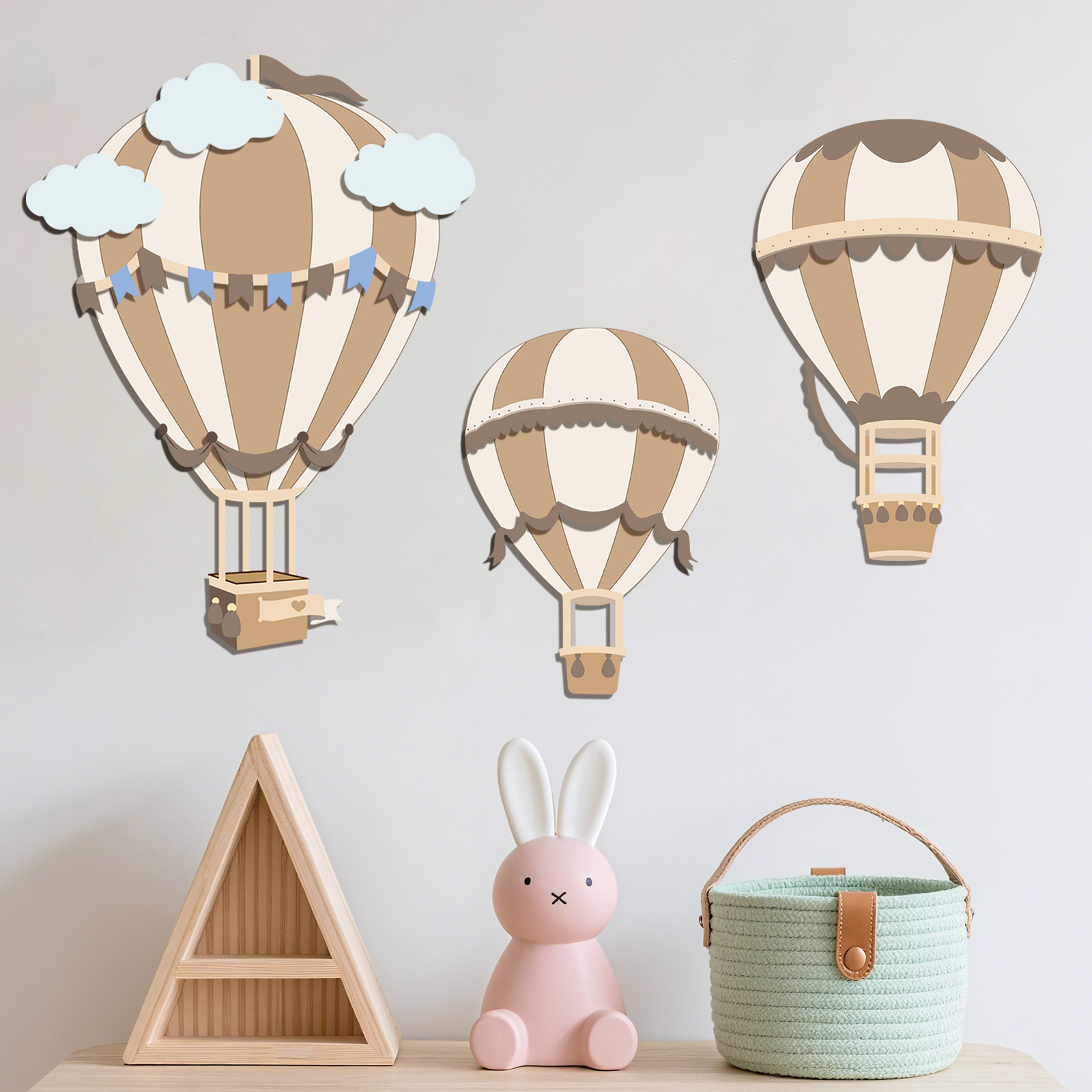 Decoração de Parede de Madeira - Baby Nursery Hot Air Balloon avaliação e preço