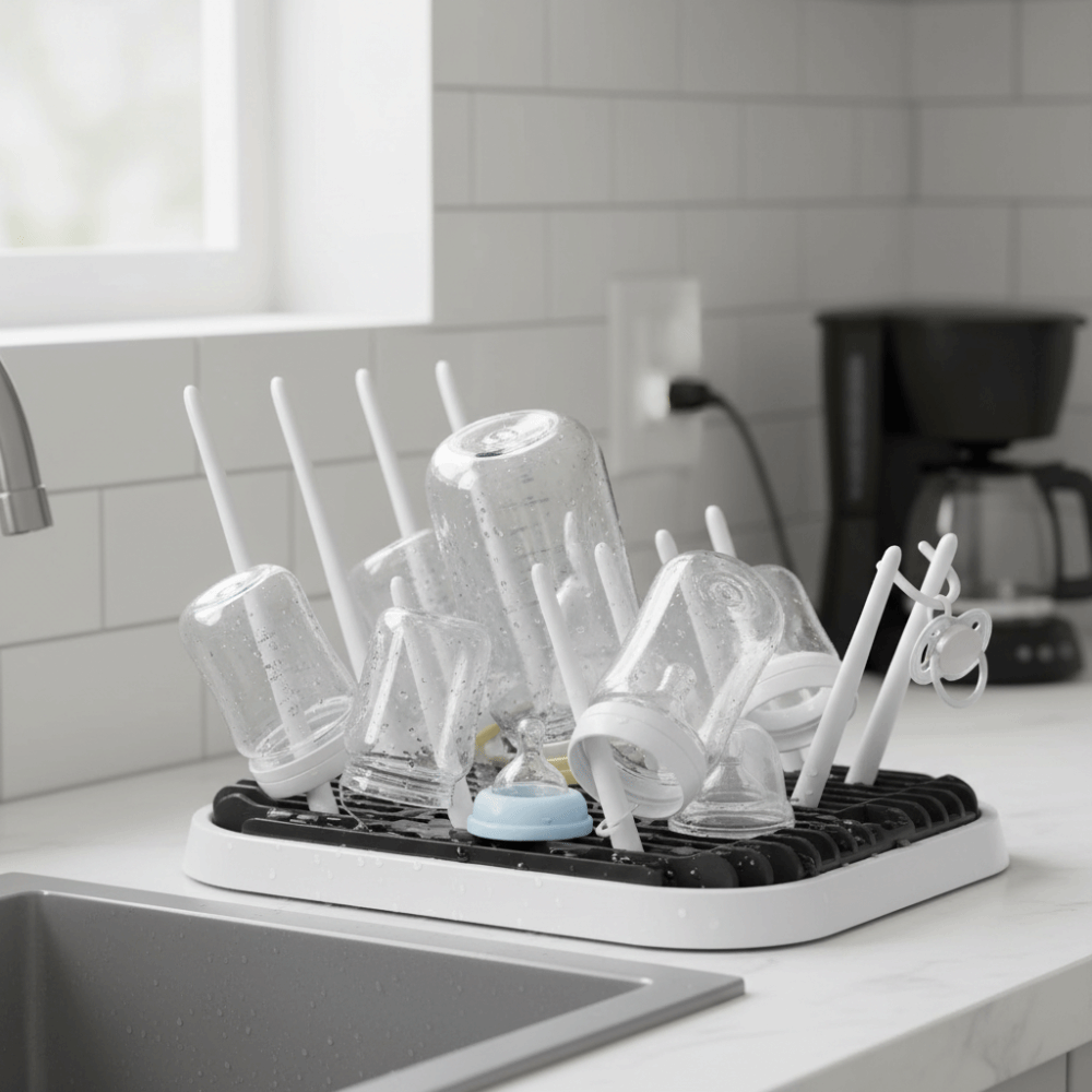 Rack de secagem de garrafa de  - Baby Nursery Essentials avaliação e preço