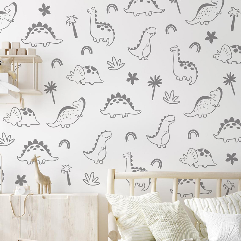 Dinossauro Geométrico Árvore A - Baby Nursery Panelling avaliação e preço