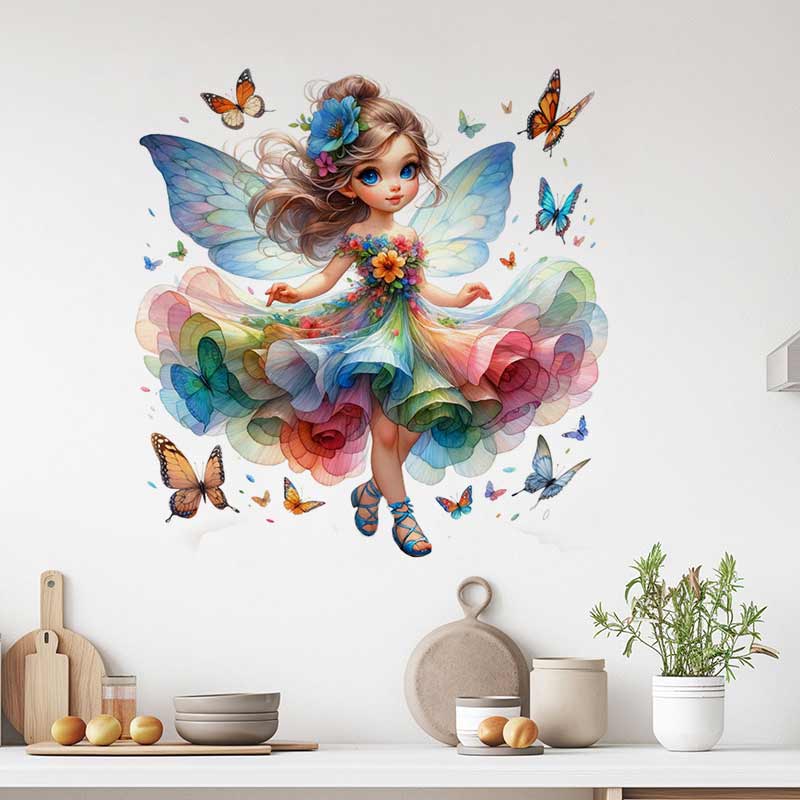 Adesivo de parede de fadas, de - Baby Nursery Mural Wallpaper avaliação e preço