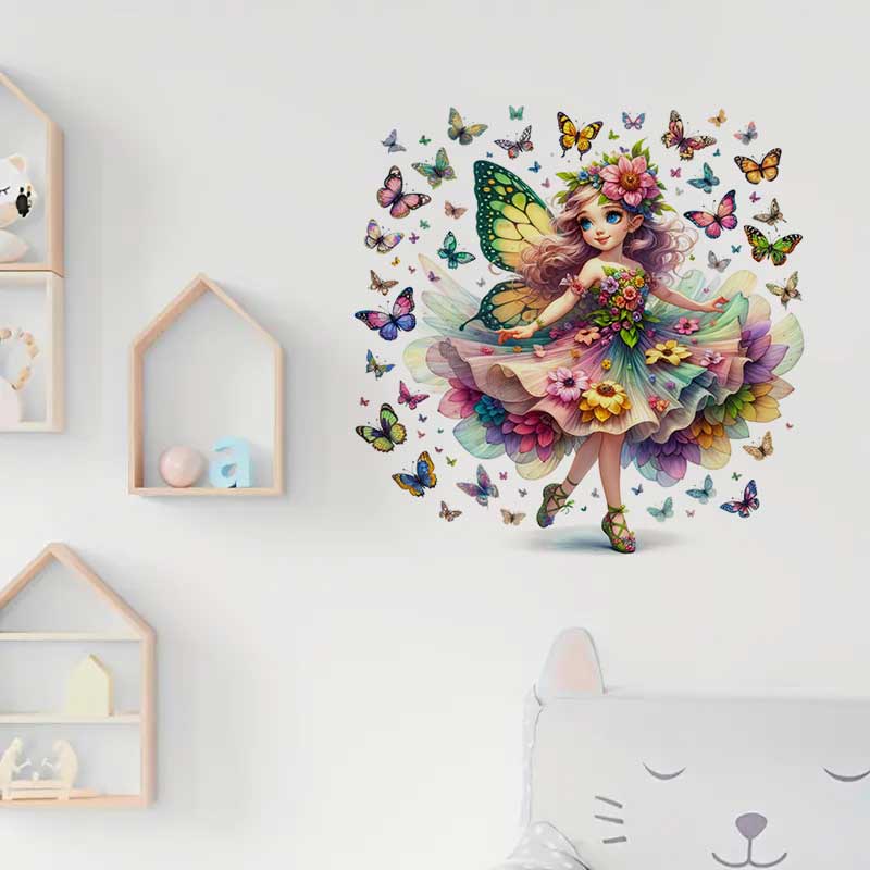 Adesivo de parede de fadas, de - Baby Nursery Mural Wallpaper avaliação e preço
