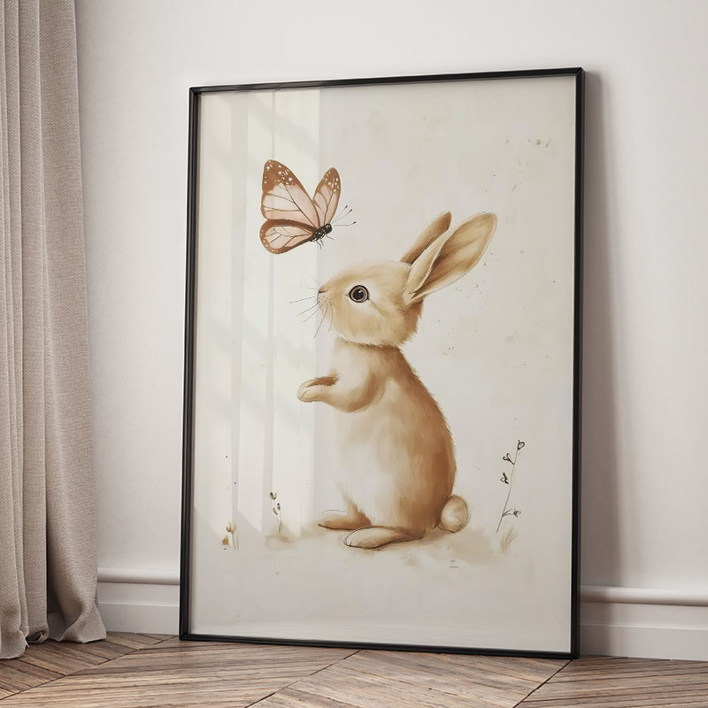 Pôster de Animais Urso Coelho  - Baby Nursery Posters avaliação e preço