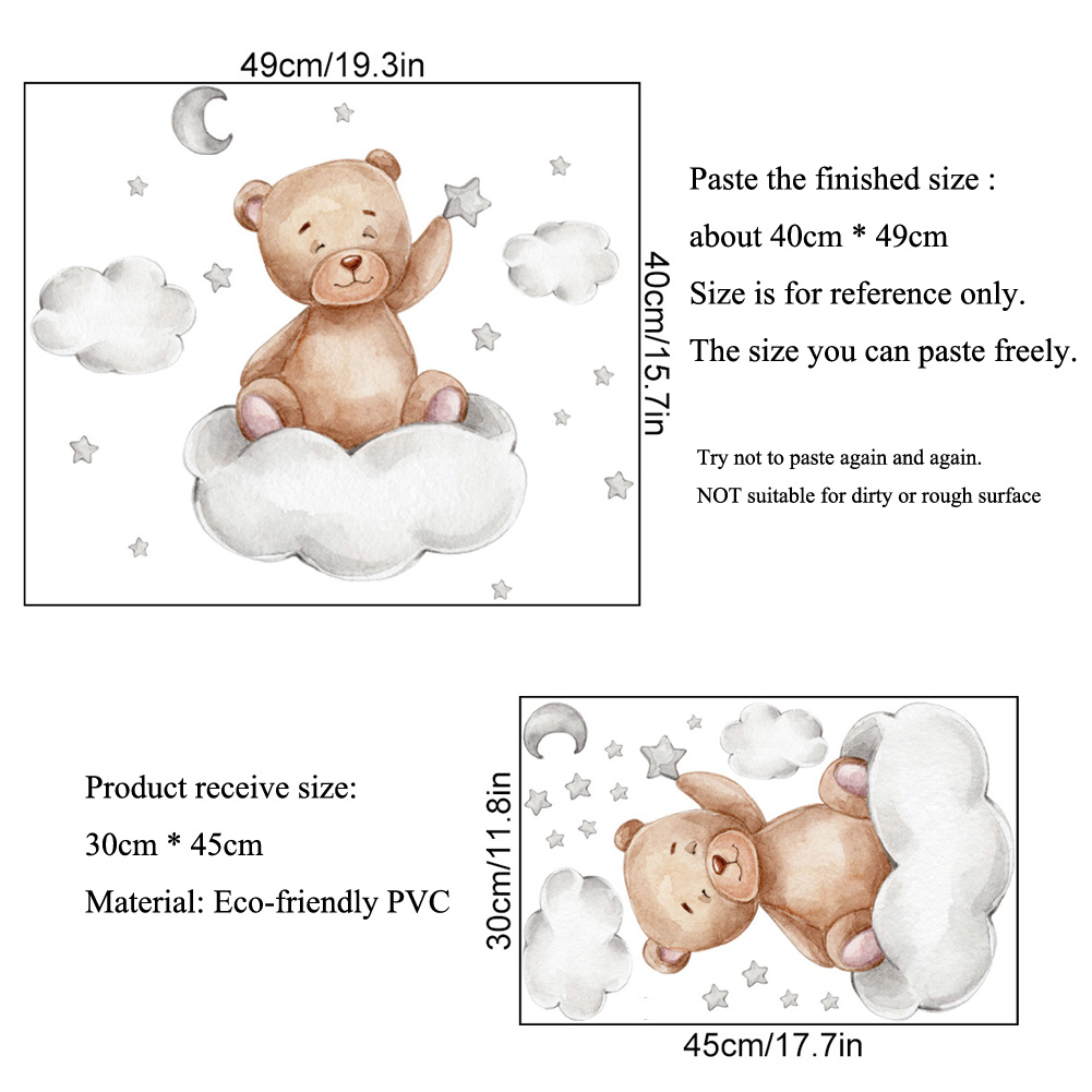 Adesivos de parede com estrela - Baby Nursery Mural Wallpaper avaliação e preço