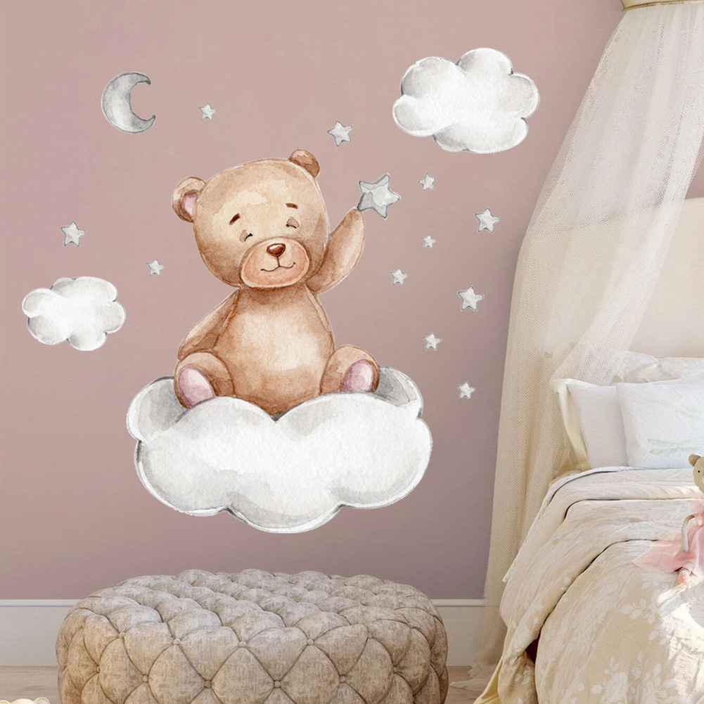 Adesivos de parede com estrela - Baby Nursery Mural Wallpaper avaliação e preço
