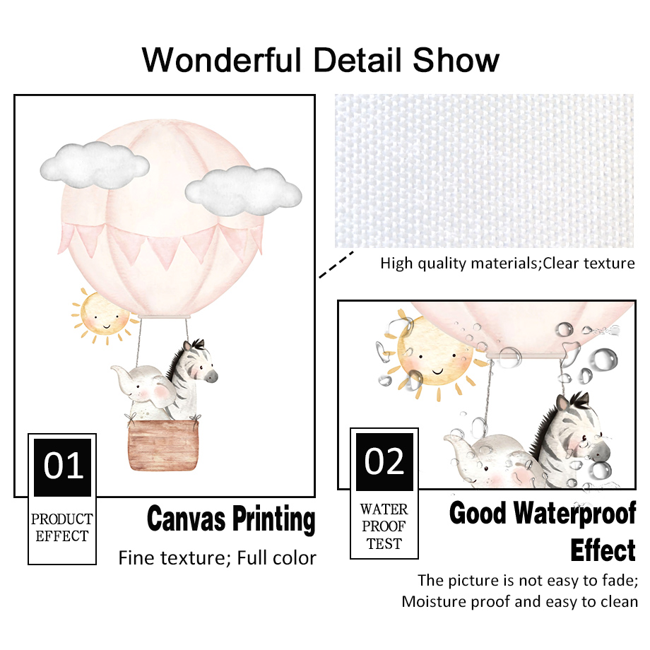 Arte de Parede para Berçário H - Baby Nursery Hot Air Balloon avaliação e preço