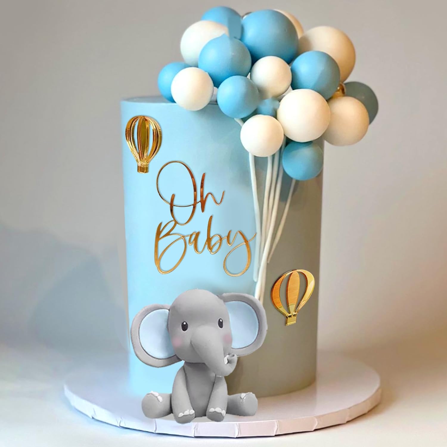 Decoração de bolo de elefante  - Baby Nursery Hot Air Balloon avaliação e preço