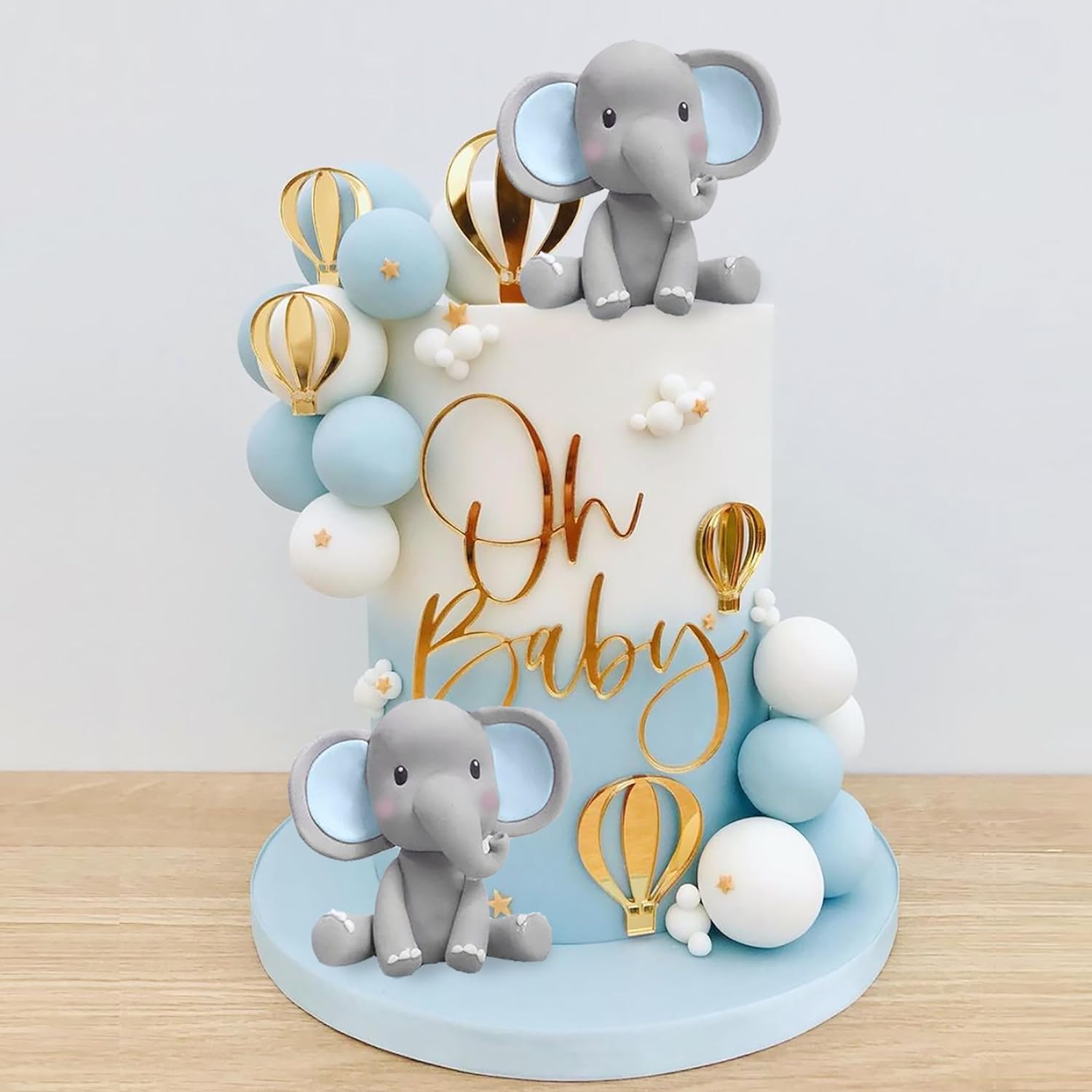Decoração de bolo de elefante  - Baby Nursery Hot Air Balloon avaliação e preço